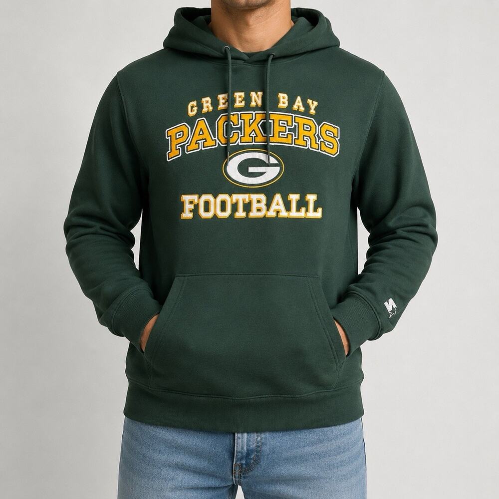 NWT Starter NFL Green Bay Packers Pullover Sweatshirt XL Hoodie
